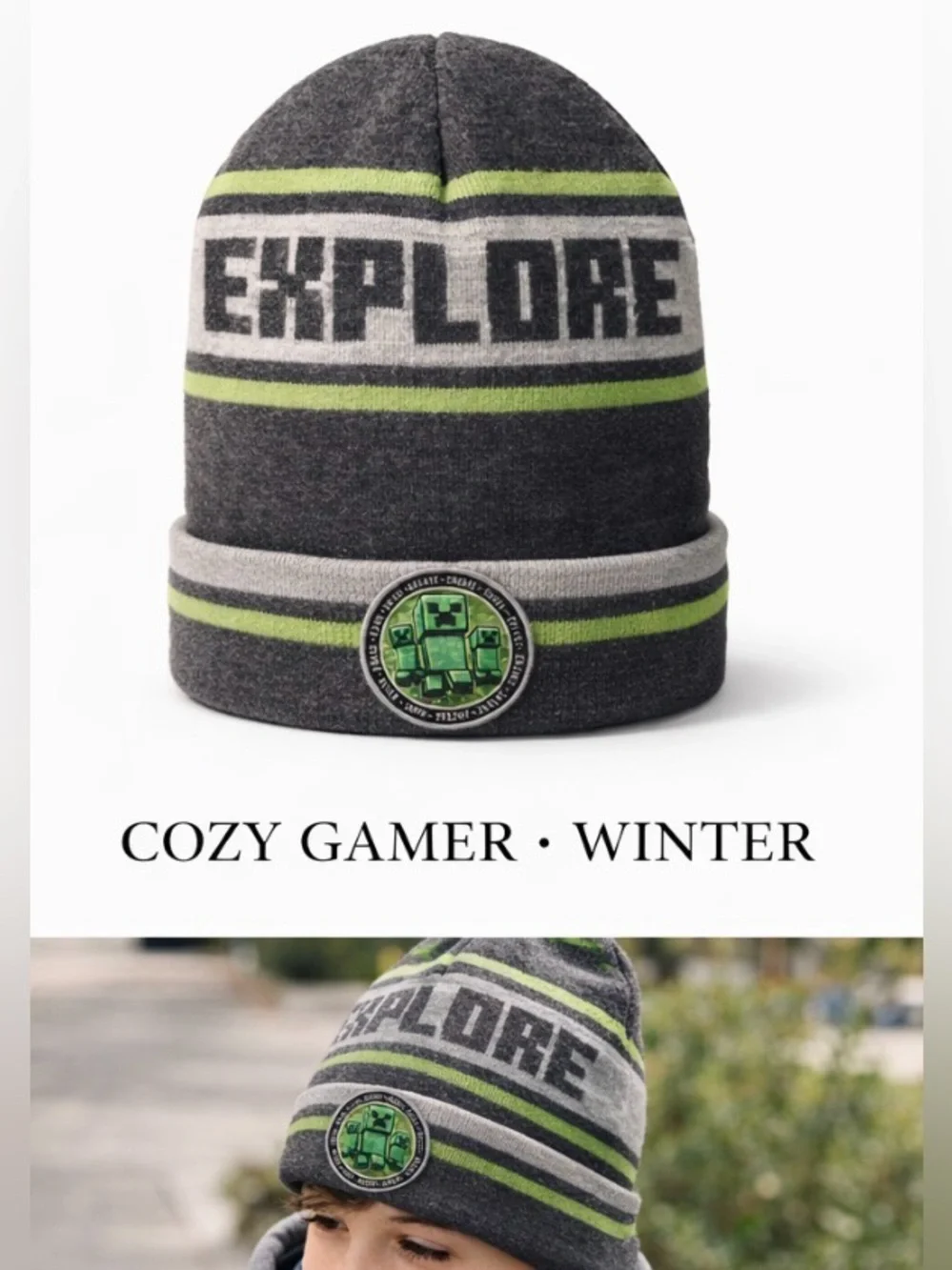 Minecraft creeper knit